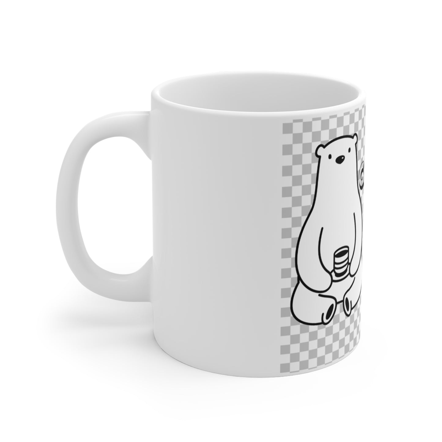 Caffeine & Dreams Bear Coffee Mug - 11oz Ceramic Mug for Cozy Mornings